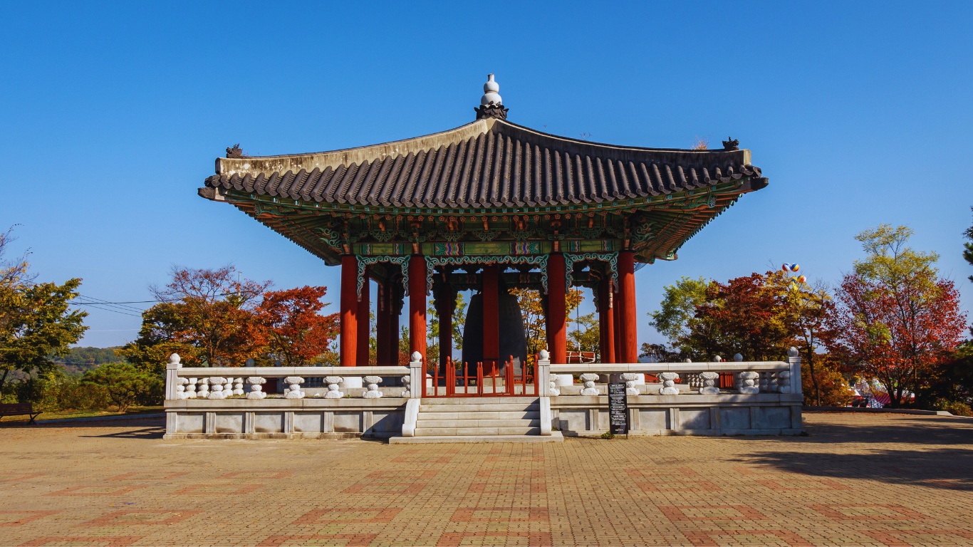 dmz-buddhist-bell-pavilion-view