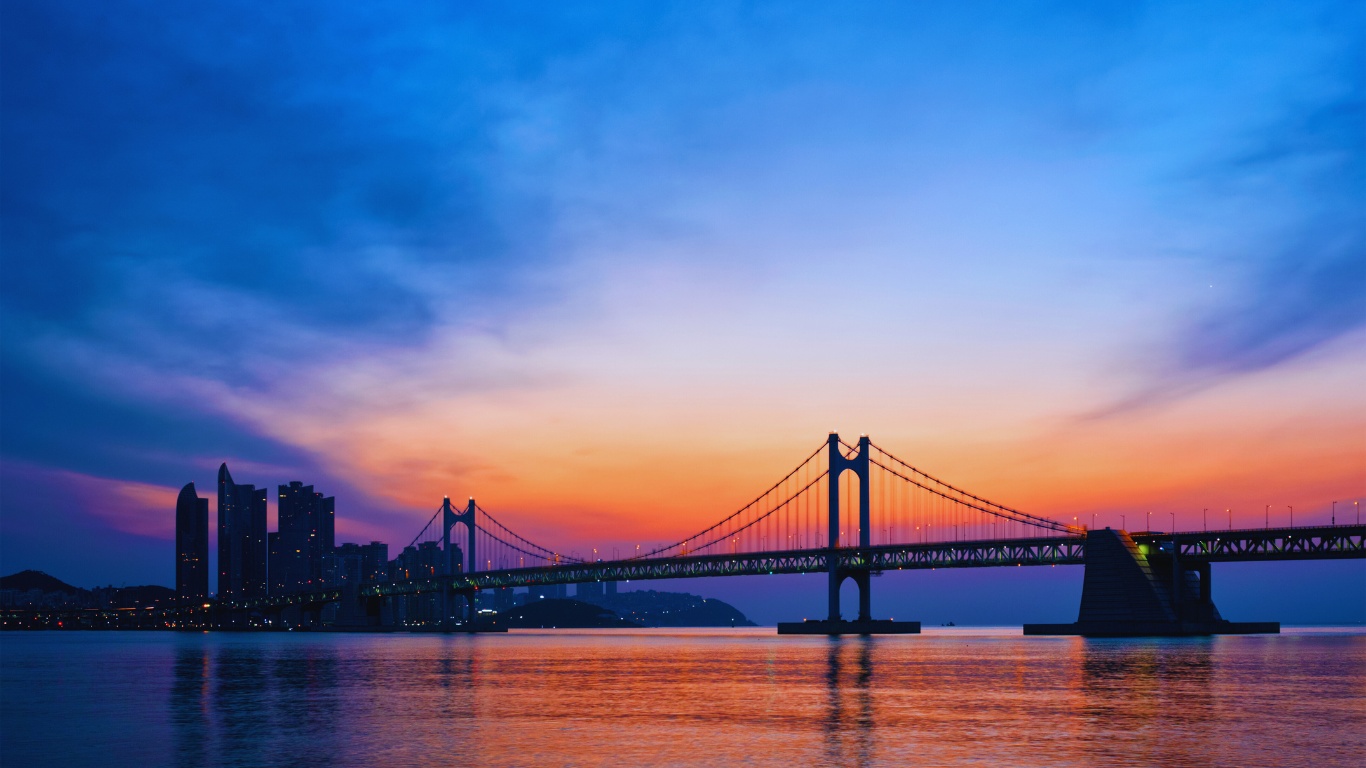 gwangan-bridge-busan-sunset-evening