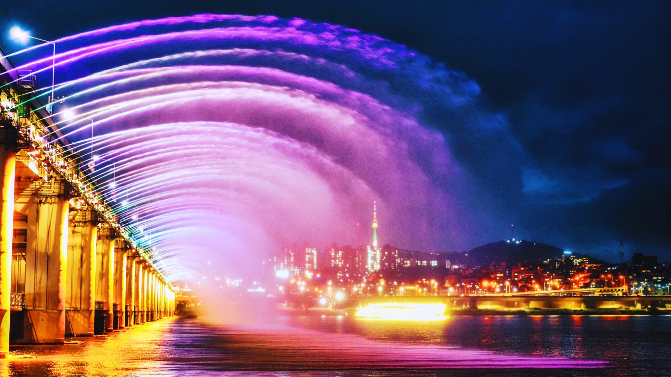 hangang-riversidae-park-rainbow-bridge-evening