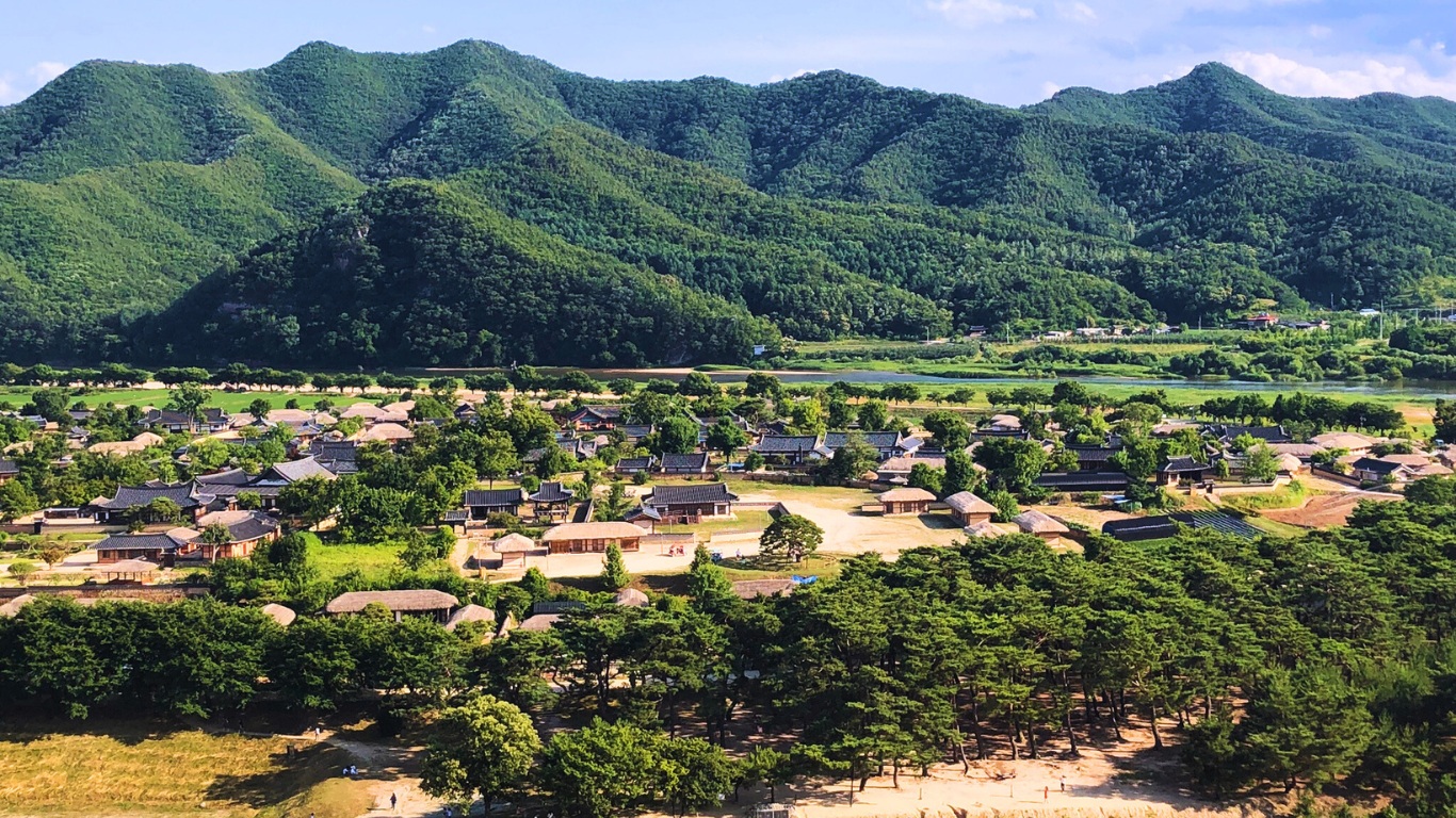 hahoe-yangdong-traditional-korean-village-aerial-view