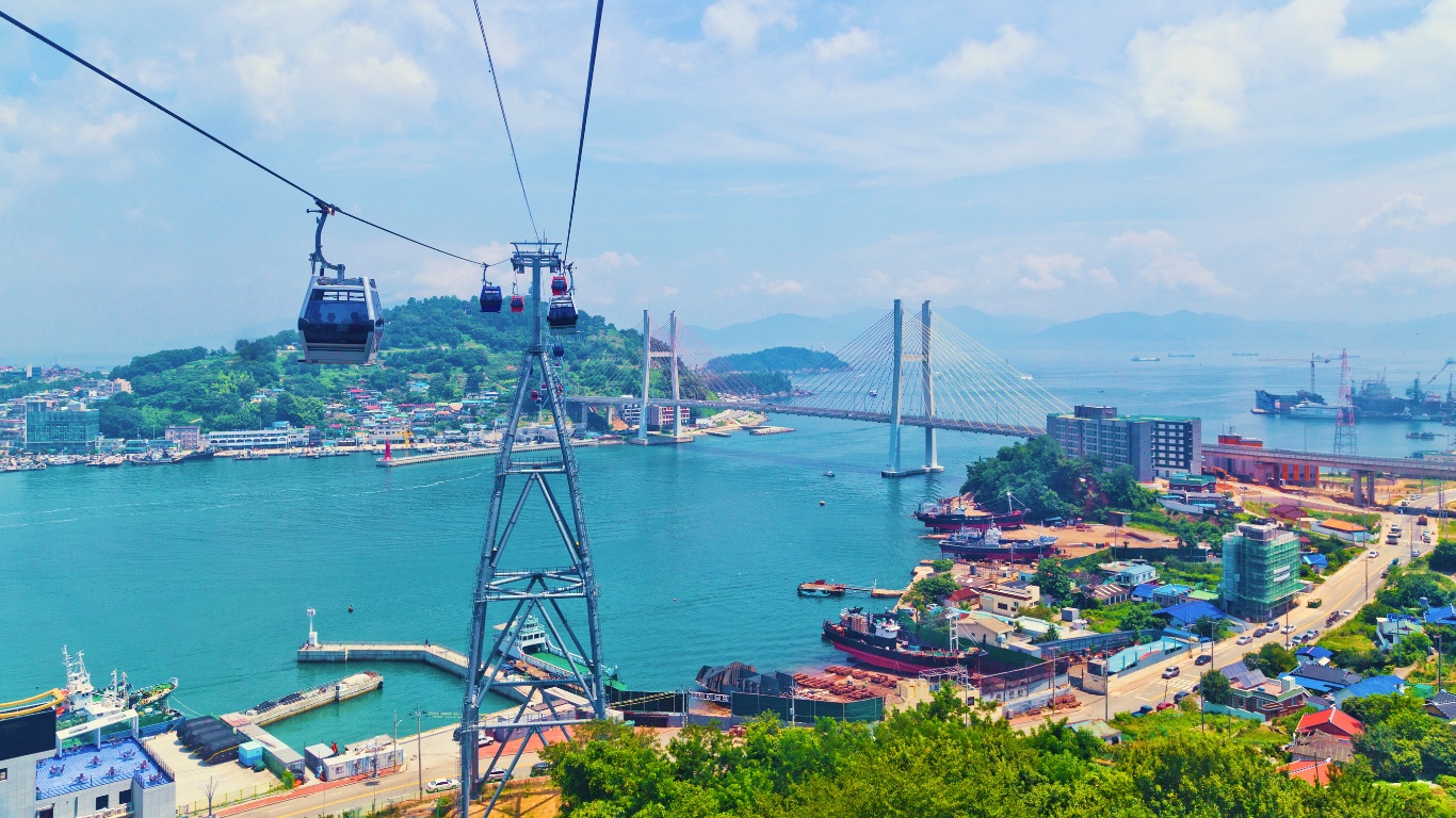 yeosu-city-sea-port-area-cable-car-bridge